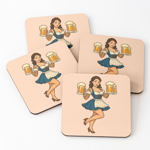 Item preview, Vintage Oktoberfest Pinup Beer Girl Retro Art designed and sold by PinUpPizzazz.