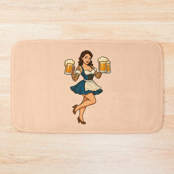 Item preview, Vintage Oktoberfest Pinup Beer Girl Retro Art designed and sold by PinUpPizzazz.