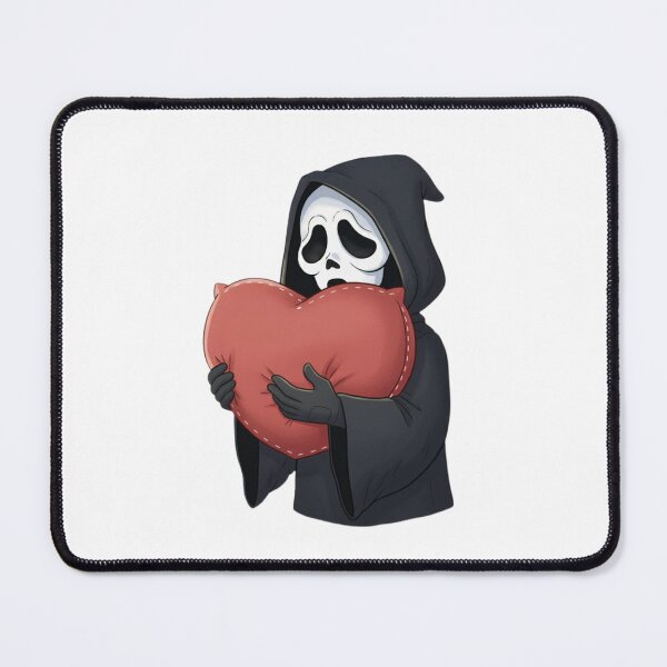 Item preview, Scream heart pillow meme movie ghostface ghost face parody weird love pink designed and sold by CheeseBlueprint.