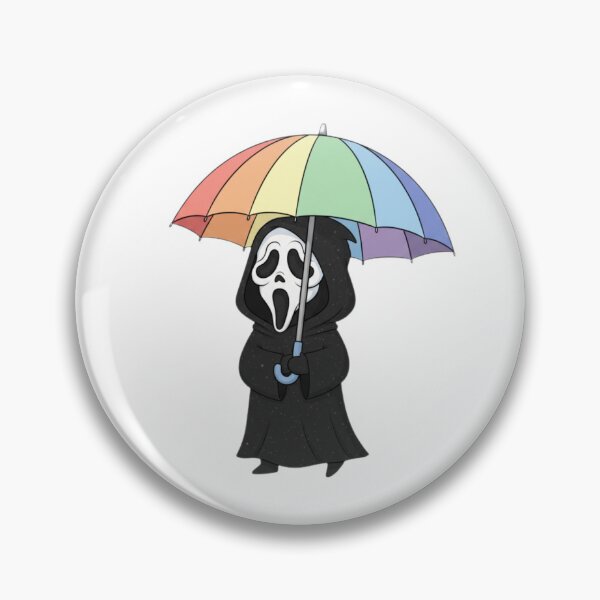 Item preview, Scream umbrella meme movie ghostface ghost face parody weird love pink designed and sold by CheeseBlueprint.