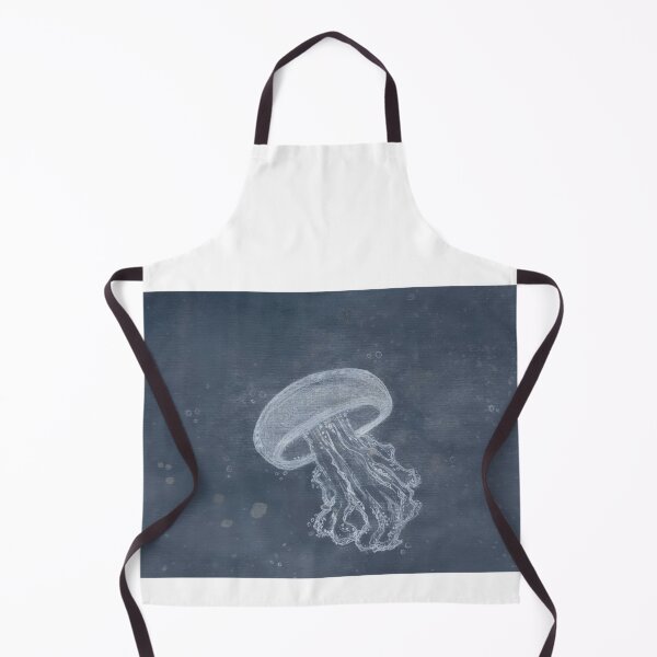 Item preview, Jellyfish in Mystic Grey : A grey scale drawing and Watercolour painting designed and sold by Art-by-Nade.