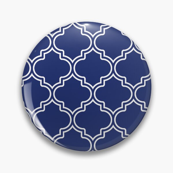 Item preview, Moroccan Vintage Quatrefoil Pattern In Blue And White designed and sold by DEC02.