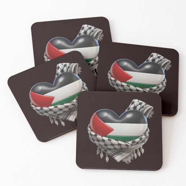 Item preview, Heart & Keffiyeh with Flag Colors Pattern ❤️??? designed and sold by LumeLush.