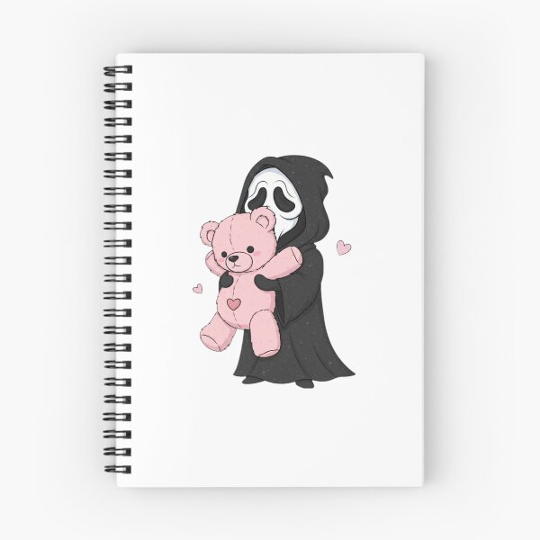 Item preview, Scream teddy bear meme movie ghostface ghost face parody weird love pink designed and sold by CheeseBlueprint.