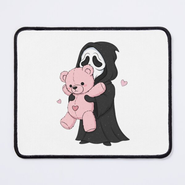 Item preview, Scream teddy bear meme movie ghostface ghost face parody weird love pink designed and sold by CheeseBlueprint.