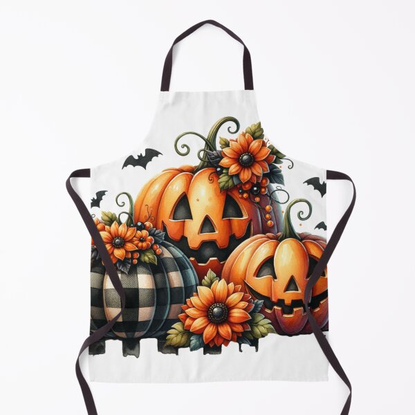 Item preview, Decorative Pumpkins with Flowers and Flying Bats – Halloween Art designed and sold by NotasCreativa.