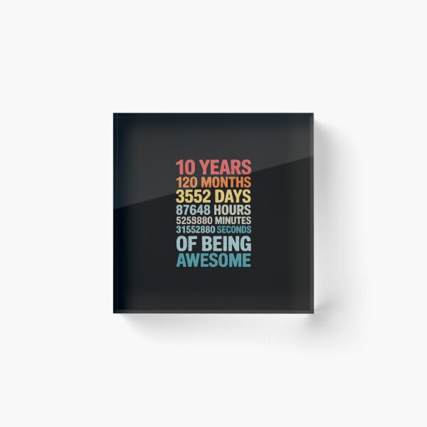 Item preview, 10 Years 120 Months Of Being Awesome 10th Birthday  designed and sold by EllinoKlemo.