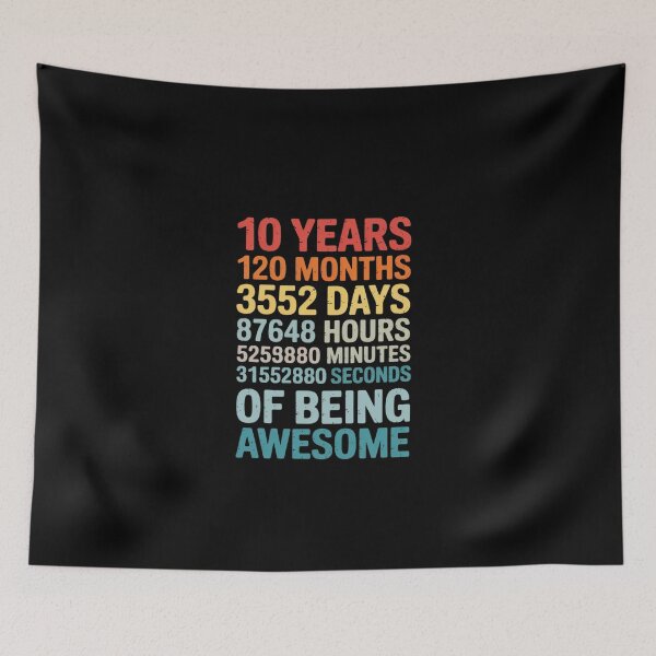Item preview, 10 Years 120 Months Of Being Awesome 10th Birthday  designed and sold by EllinoKlemo.