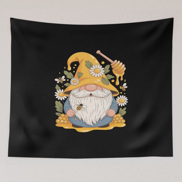 Item preview, Bee Gnome Graphic Daisy Flowers Funny Hippie Gnome designed and sold by August4Laughs25.