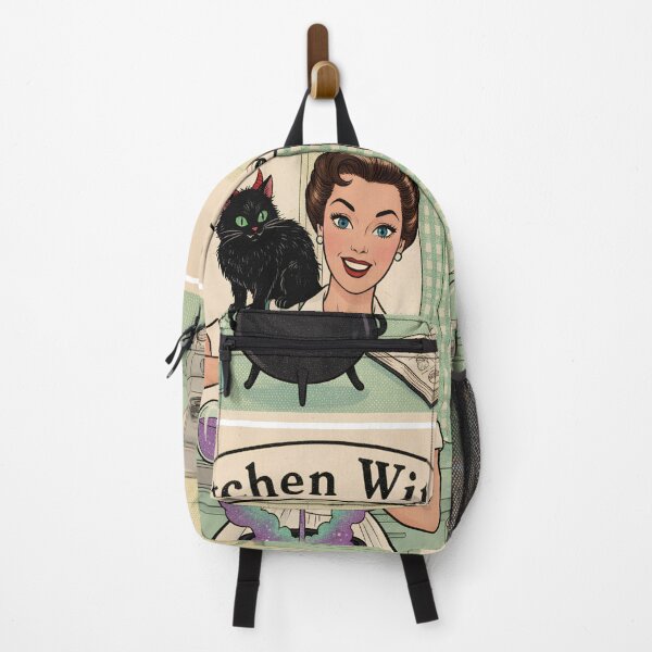 Item preview, Vintage Halloween Pin-up: The Kitchen Witch and Her Familiar designed and sold by Retro Occult.