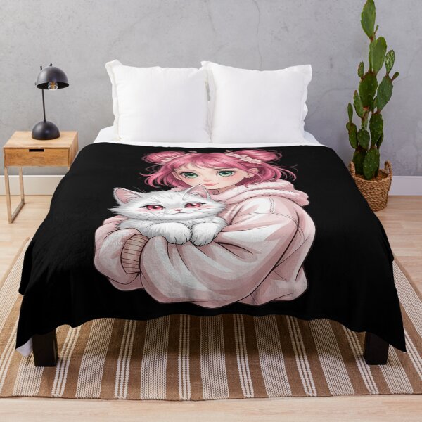 Item preview, Anime Girl Cat Cats Kawaii designed and sold by HellD3vil-Art.