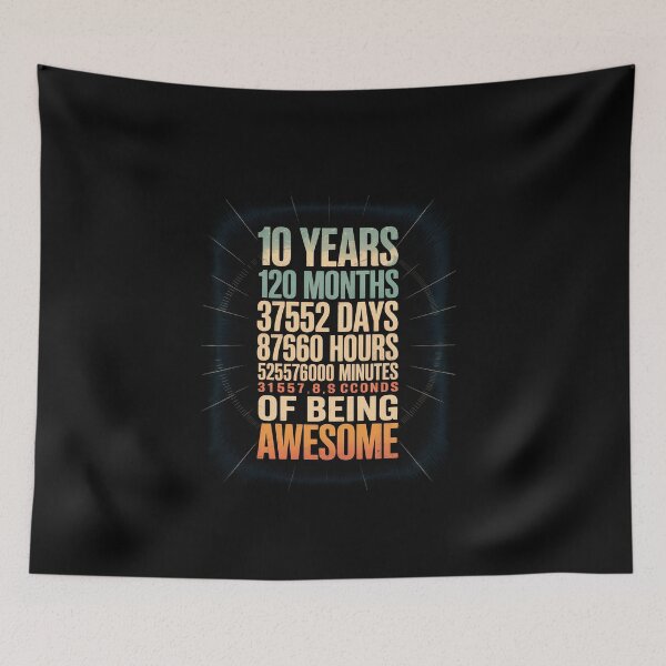 Item preview, 10 Years 120 Months Of Being Awesome 10th Birthday  designed and sold by EllinoKlemo.