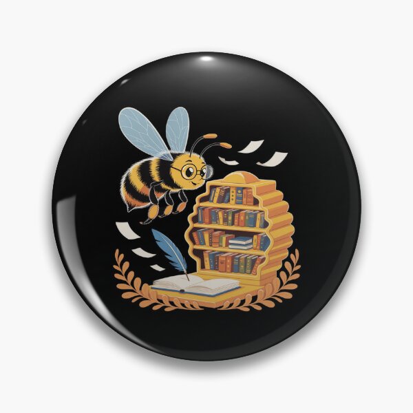 Item preview, Bee Librarian Honeycomb Bookshelf Floating Pages designed and sold by August4Laughs25.