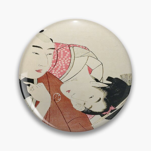 Item preview, Ohan and Choemon, from “Fashionable Patterns in Utamaro Style (Ryuko moyo Utamaro-gata)”, c.1798–99 designed and sold by UBU-space.