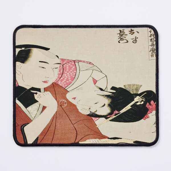 Item preview, Ohan and Choemon, from “Fashionable Patterns in Utamaro Style (Ryuko moyo Utamaro-gata)”, c.1798–99 designed and sold by UBU-space.
