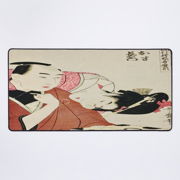 Item preview, Ohan and Choemon, from “Fashionable Patterns in Utamaro Style (Ryuko moyo Utamaro-gata)”, c.1798–99 designed and sold by UBU-space.