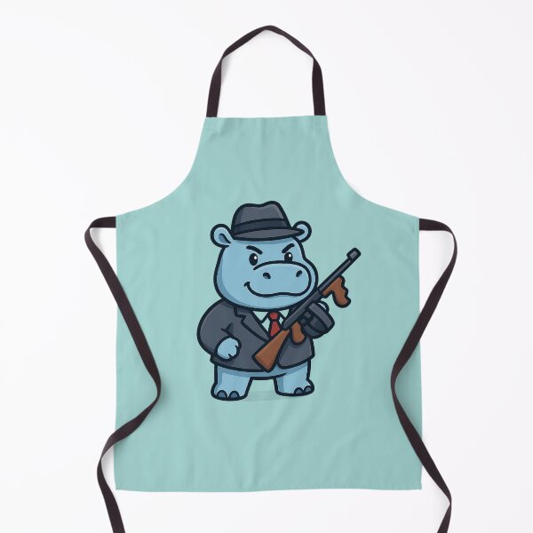 Item preview, Animated Adorable Gangster Hippo designed and sold by MartzDesigns.