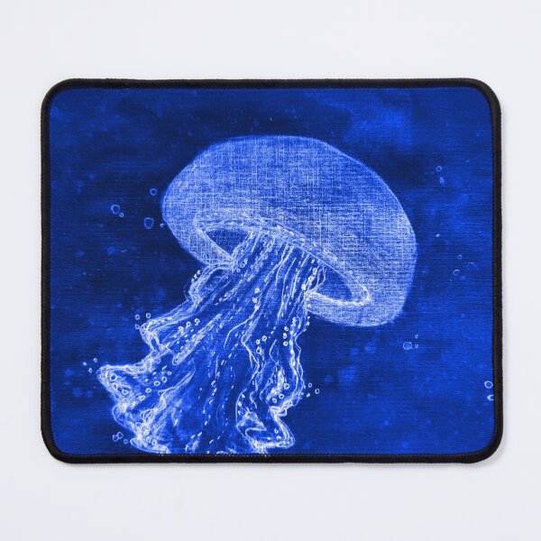 Item preview, Electric Blue Jellyfish - mix colours drawing and Watercolour painting designed and sold by Art-by-Nade.