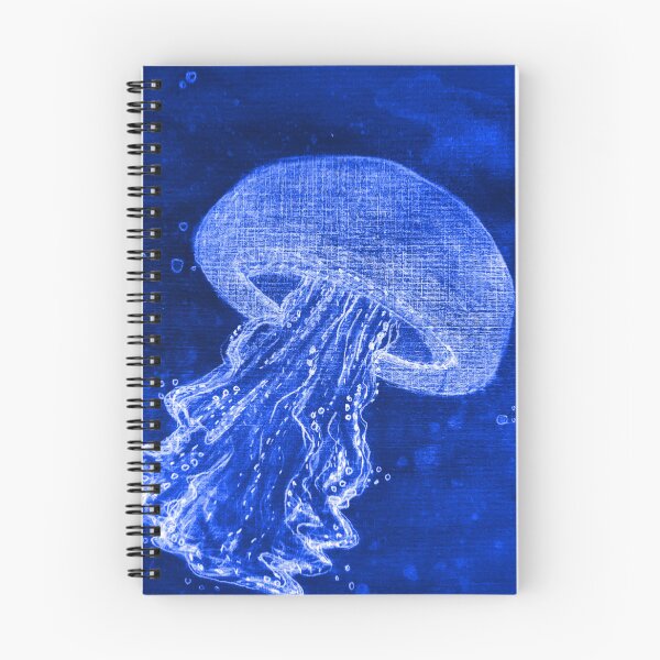 Item preview, Electric Blue Jellyfish - mix colours drawing and Watercolour painting designed and sold by Art-by-Nade.
