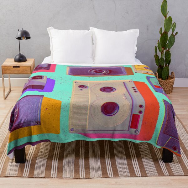 Item preview, Retro Media Pattern - Vintage Cameras, Cassette Tapes & 80s Pop Art designed and sold by SaadArtCo.