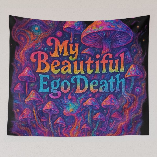 Item preview, My Beautiful Ego Death – Psychedelic Mushroom Visionary Art designed and sold by getpressedshirt.