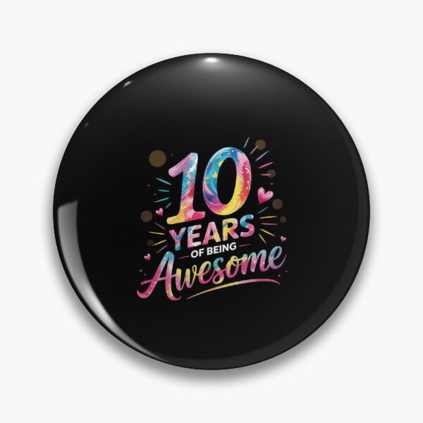 Item preview, 10th Birthday 10 Years Being Awesome Bday Girls Boys Kids  designed and sold by EllinoKlemo.