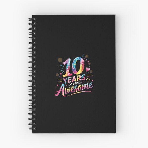 Item preview, 10th Birthday 10 Years Being Awesome Bday Girls Boys Kids  designed and sold by EllinoKlemo.