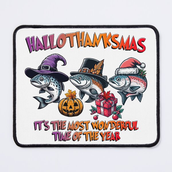 Item preview, Fishing Salmon Halloween Thanksgiving Christmas  designed and sold by doodIllustrate.