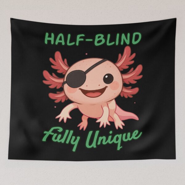 Item preview, Half-Blind Axolotl – Fully Unique designed and sold by Eyepatch-Jacks.