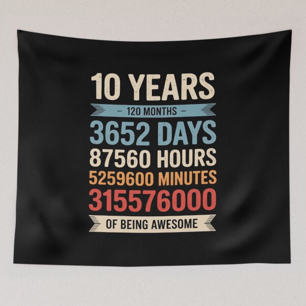 Item preview, 10th Birthday 10 Years Old 120 Months  designed and sold by KonstanKoraner.