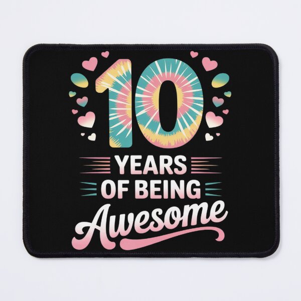 Item preview, 10th Birthday Idea Tie-Dye 10 Year Of Being Awesome designed and sold by KonstanKoraner.