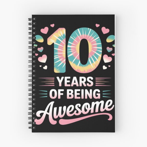 Item preview, 10th Birthday  Idea Tie-Dye 10 Year Of Being Awesome  designed and sold by KonstanKoraner.