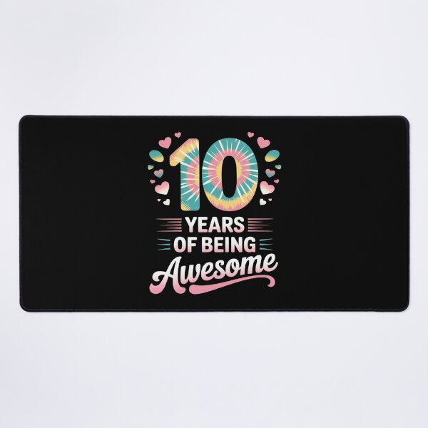 Item preview, 10th Birthday  Idea Tie-Dye 10 Year Of Being Awesome  designed and sold by KonstanKoraner.