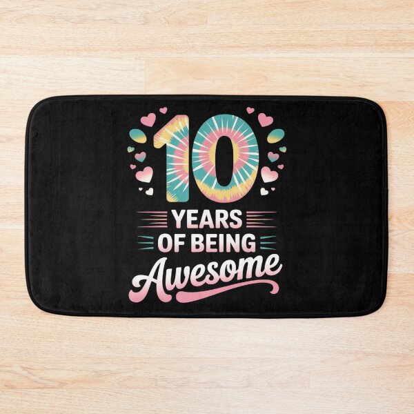 Item preview, 10th Birthday  Idea Tie-Dye 10 Year Of Being Awesome  designed and sold by KonstanKoraner.