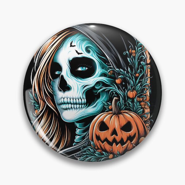 Item preview, Damsel skull designed and sold by SublimePixelHub.