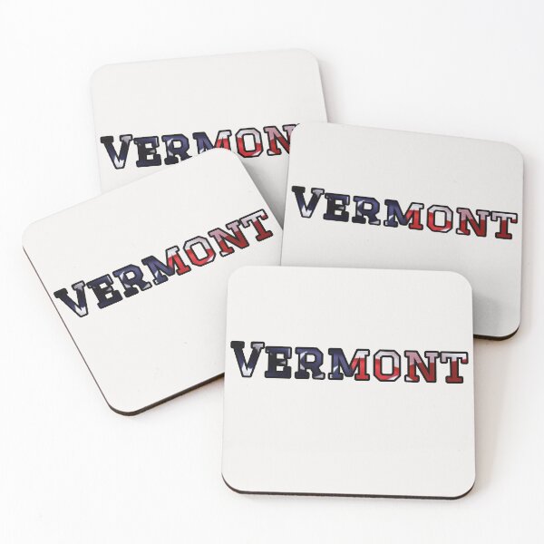 Item preview, Vermont USA Flag Typography – Patriotic Stars and Stripes American Pride Design designed and sold by Long Family Gifts.