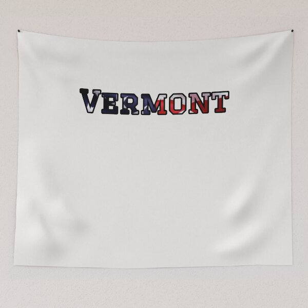 Item preview, Vermont USA Flag Typography – Patriotic Stars and Stripes American Pride Design designed and sold by Long Family Gifts.