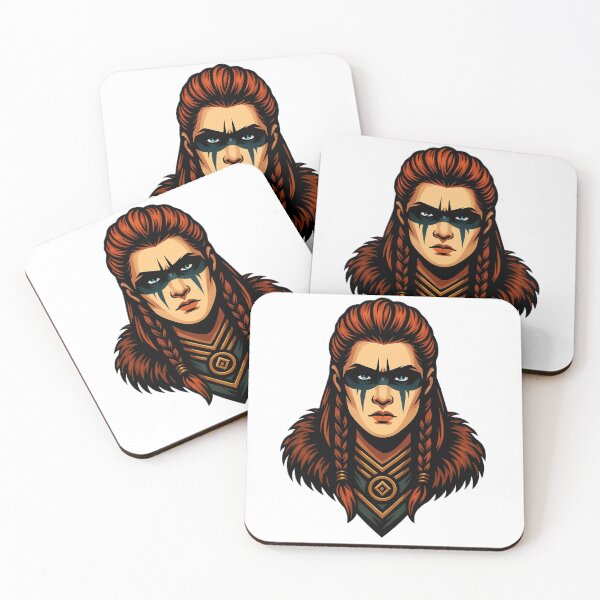 Item preview, Fierce Viking Warrior Woman Portrait designed and sold by CelticSoulShop.