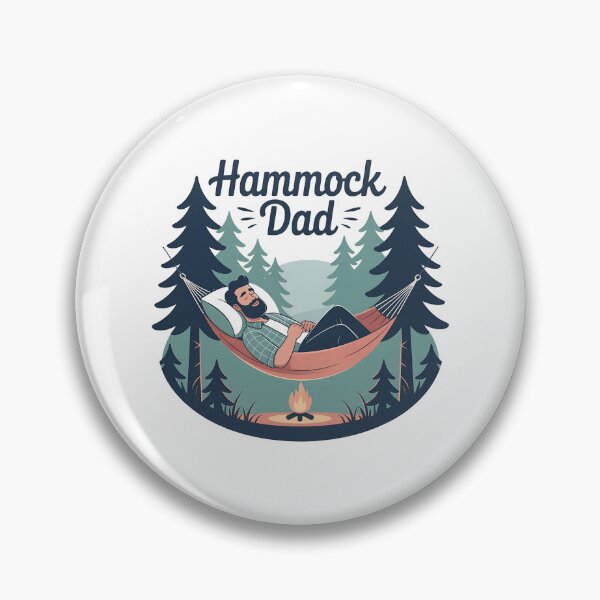 Item preview, Hammock Dad • Forest Nap Champion Badge designed and sold by Blok45.