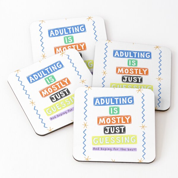 Item preview, Adulting Is Mostly Just Guessing Funny T-Shirt | Sarcastic Millennial Sticker & Office Humor Mug designed and sold by lilMimiStudio.