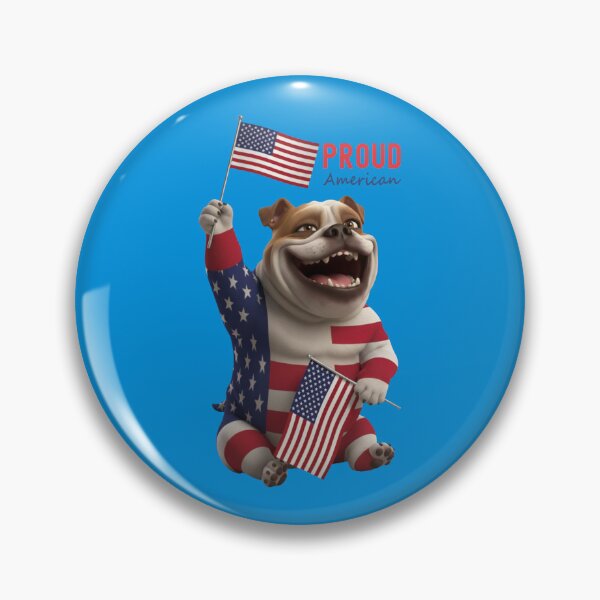 Item preview, Bulldog Proud American T-Shirt designed and sold by insiyah7253.