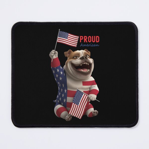 Item preview, Bulldog Proud American T-Shirt designed and sold by insiyah7253.