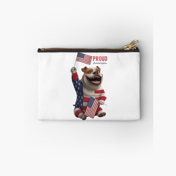 Item preview, Bulldog Proud American T-Shirt designed and sold by insiyah7253.