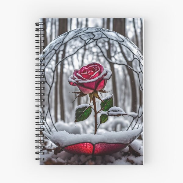 Aperçu de l'œuvre The Winter Rose – Beauty Within the Glass créée et vendue par Buttonquill.