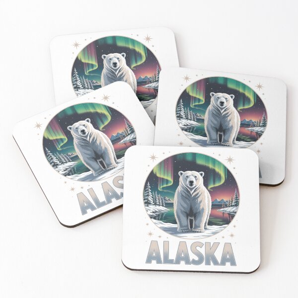 Item preview, Alaska Northern Lights Aurora Viewing Bear Vacation Alaska designed and sold by PunkNation-Arts.