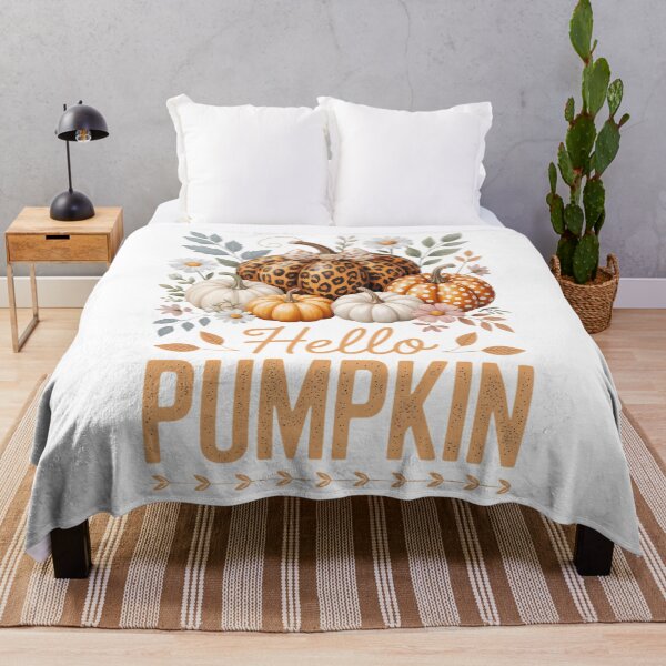 Item preview, Hello Pumpkin Leopard Print for Fall Thanksgiving designed and sold by Moon-Ape.