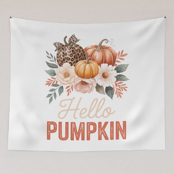 Item preview, Hello Pumpkin Leopard Print for Fall Thanksgiving designed and sold by Moon-Ape.