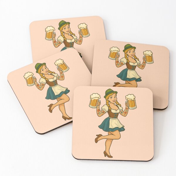 Item preview, Vintage Oktoberfest Pinup Beer Girl Retro Art designed and sold by PinUpPizzazz.