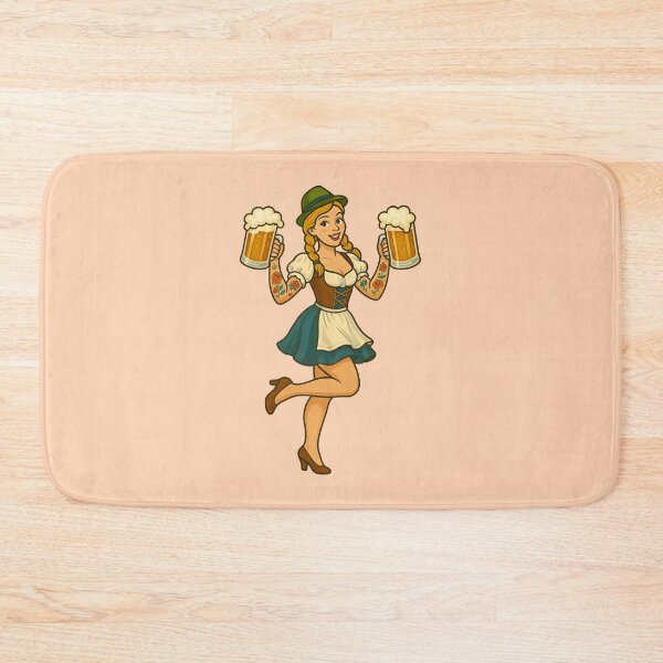 Item preview, Vintage Oktoberfest Pinup Beer Girl Retro Art designed and sold by PinUpPizzazz.
