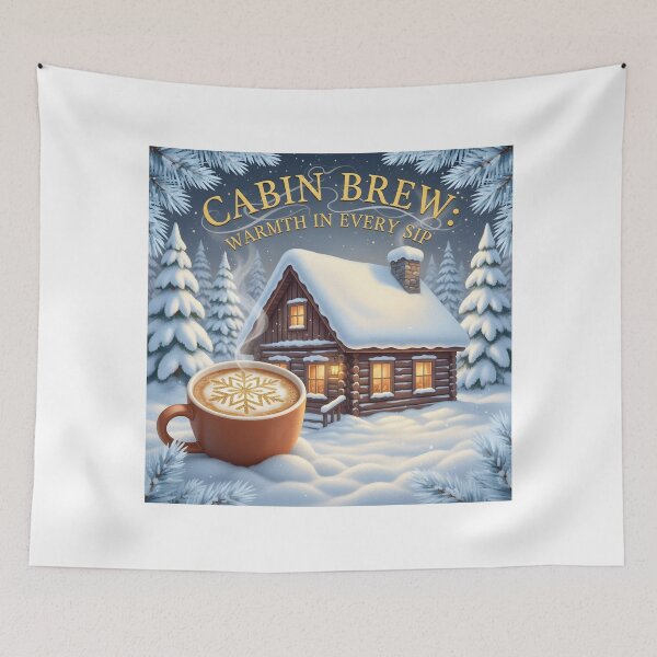 Item preview, Cabin Brew Warmth in Every Sip Winter Coffee Escape designed and sold by Dazzle-Sizzle.